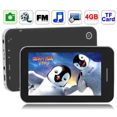 4.3 inch Touch screen 4GB MP5 Player with Camera, Support FM Radio, E-Book, Games, TV Out, Dictionary function (Black)